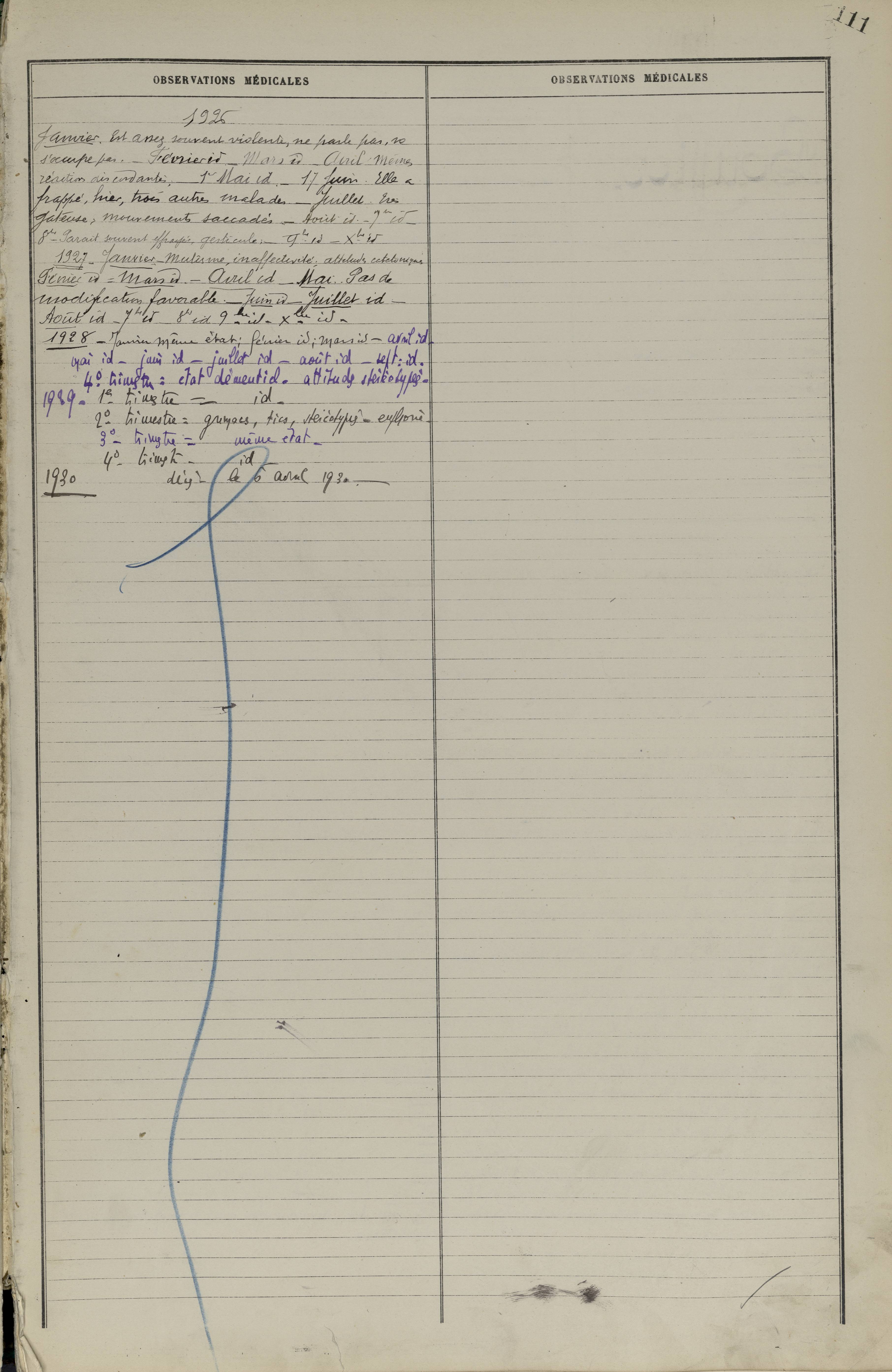 Asile Fain les sources 1930